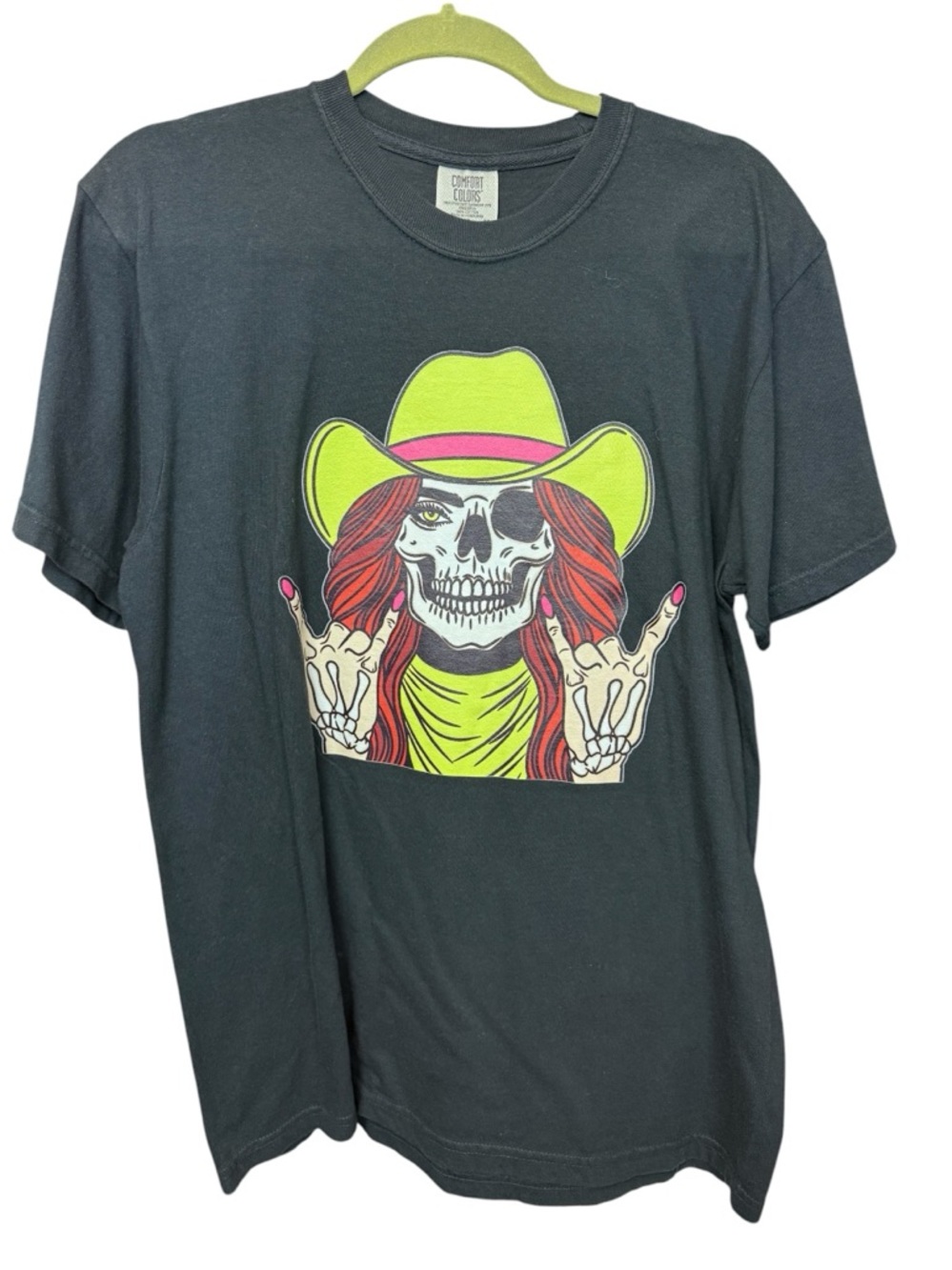 Comfort Colors | Cowgirl Skeleton Graphic T-Shirt | Size Medium | Custom Made